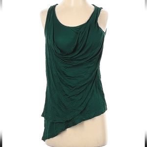 Emerald Green Draped Blouse